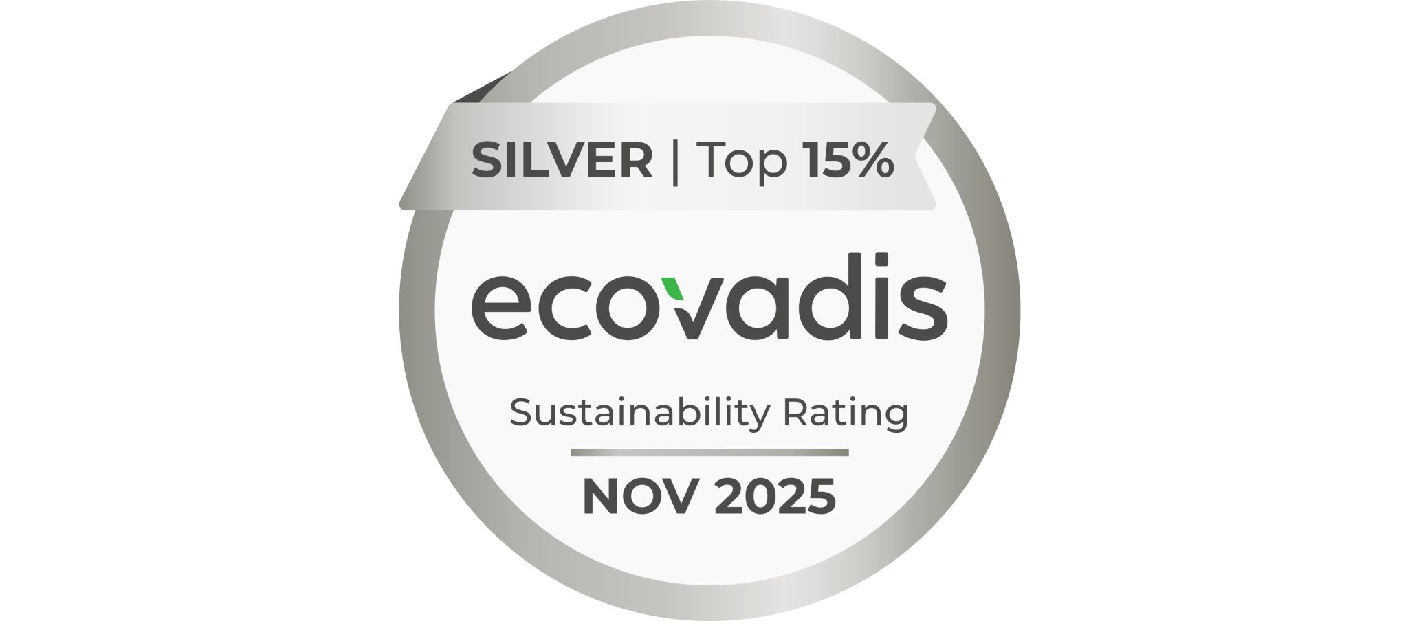 Ecovadis sustainability rating - top 15%