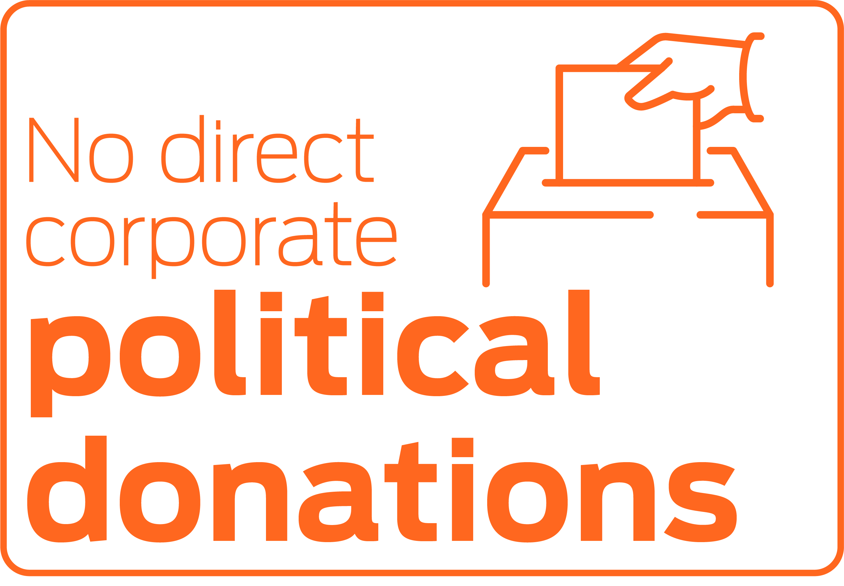 No direct corporate political donations