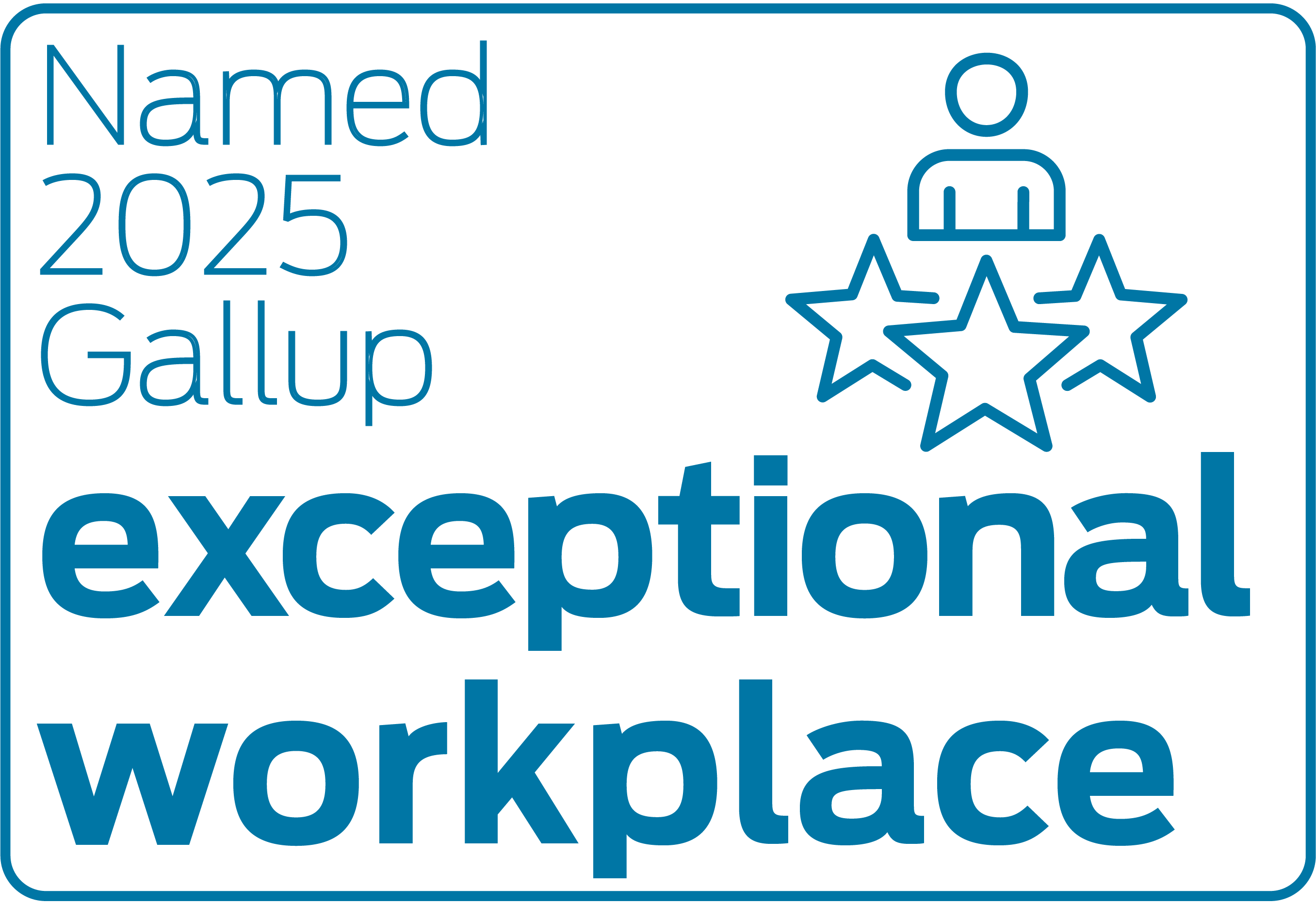 Named 2025 Gallup exceptional workplace