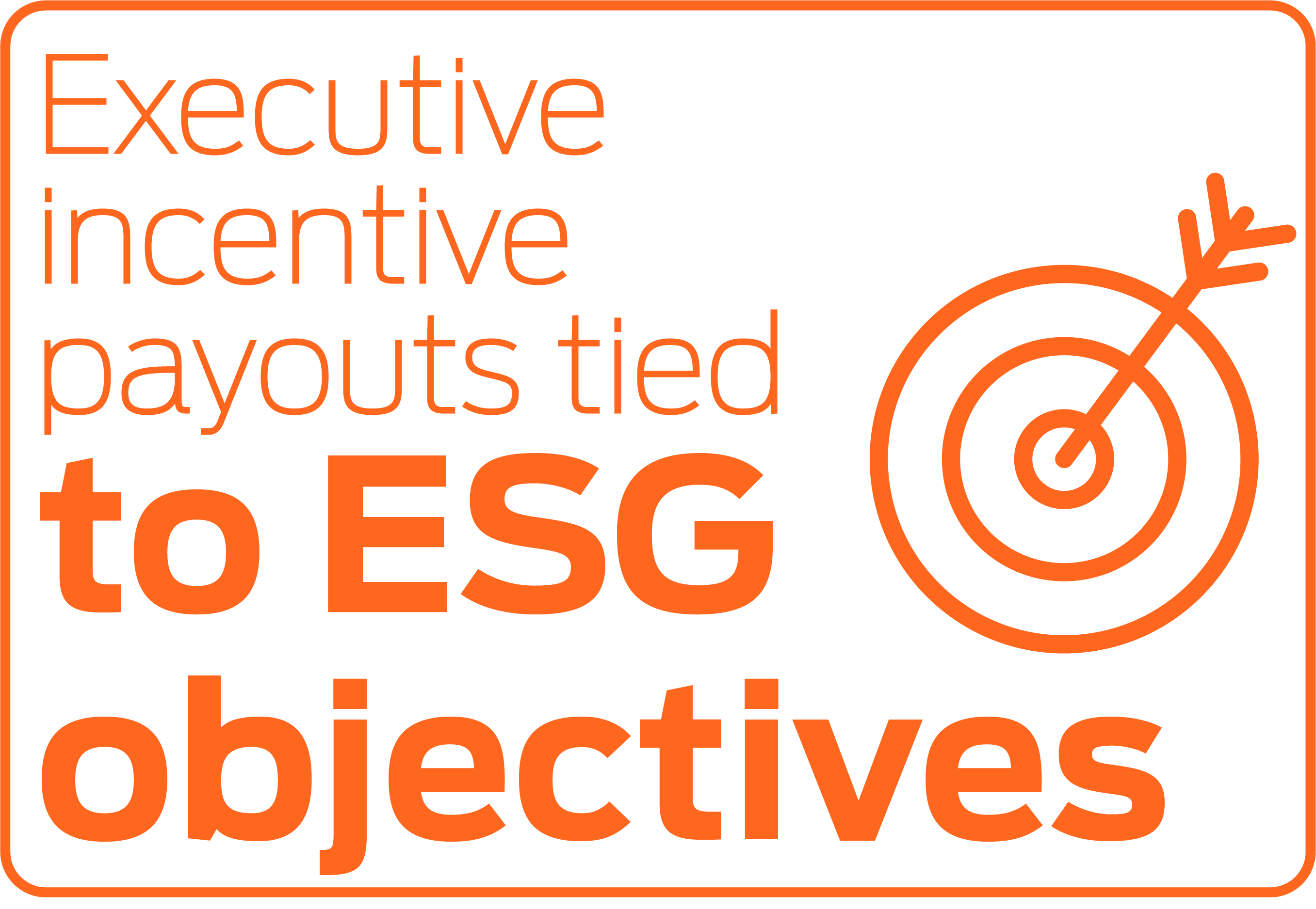 Executive incentive payouts tied to the ESG objectives