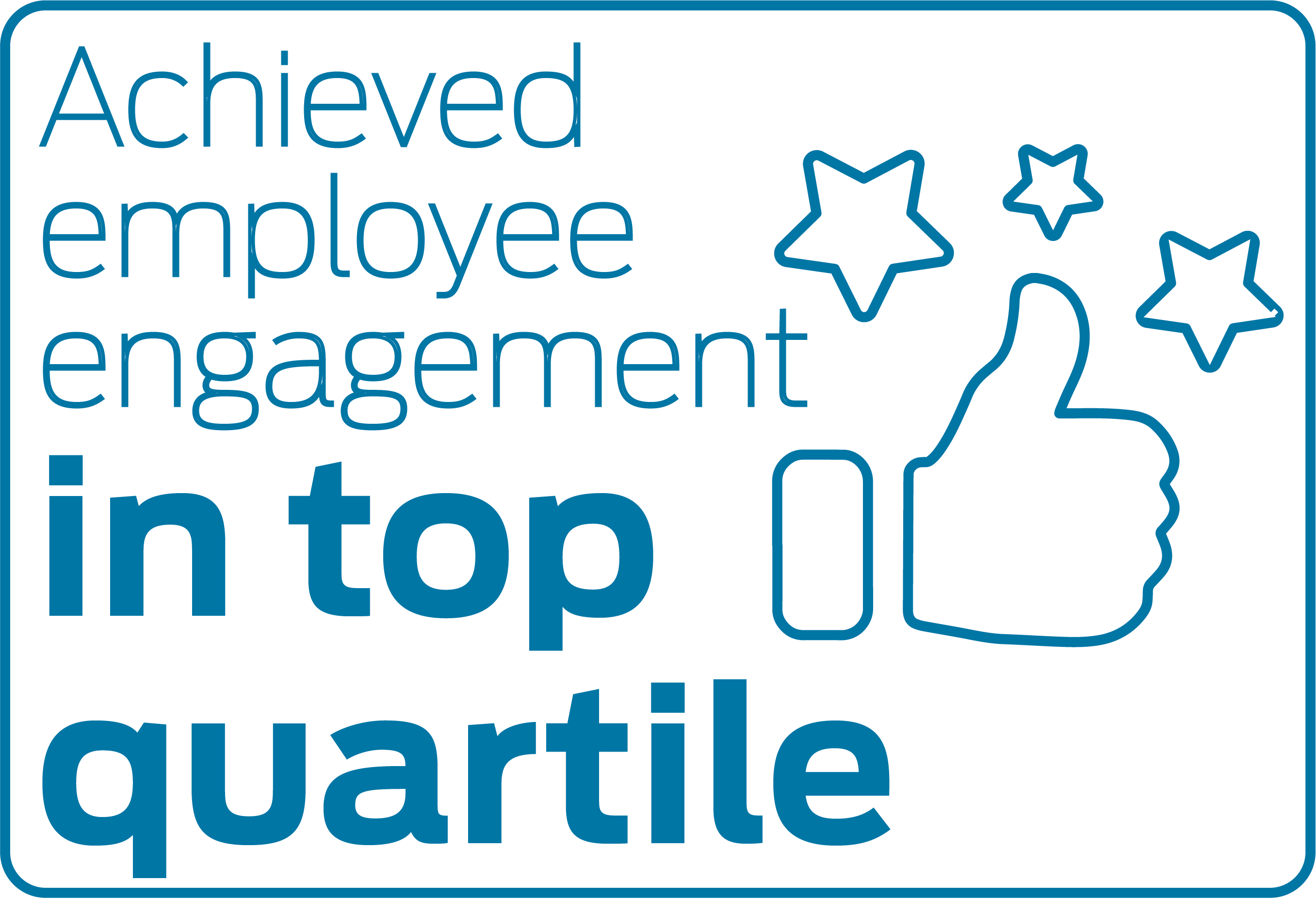 Achieved employee engagement in top quartile