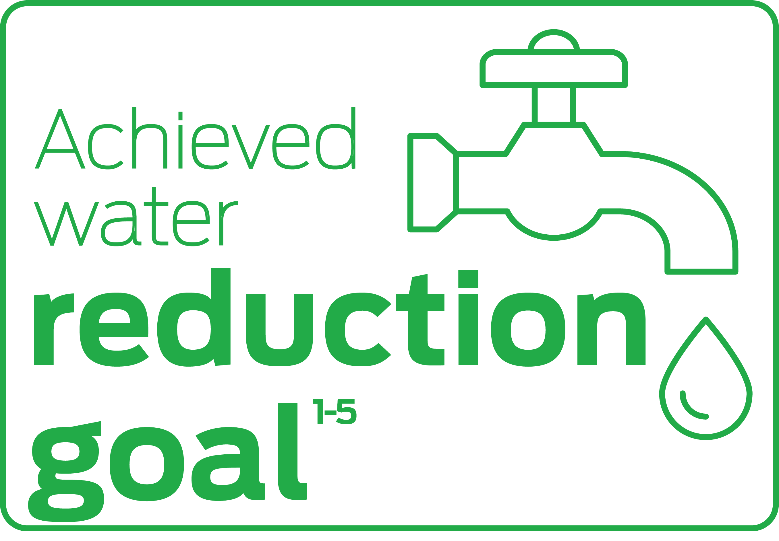 Achieved water reduction goal