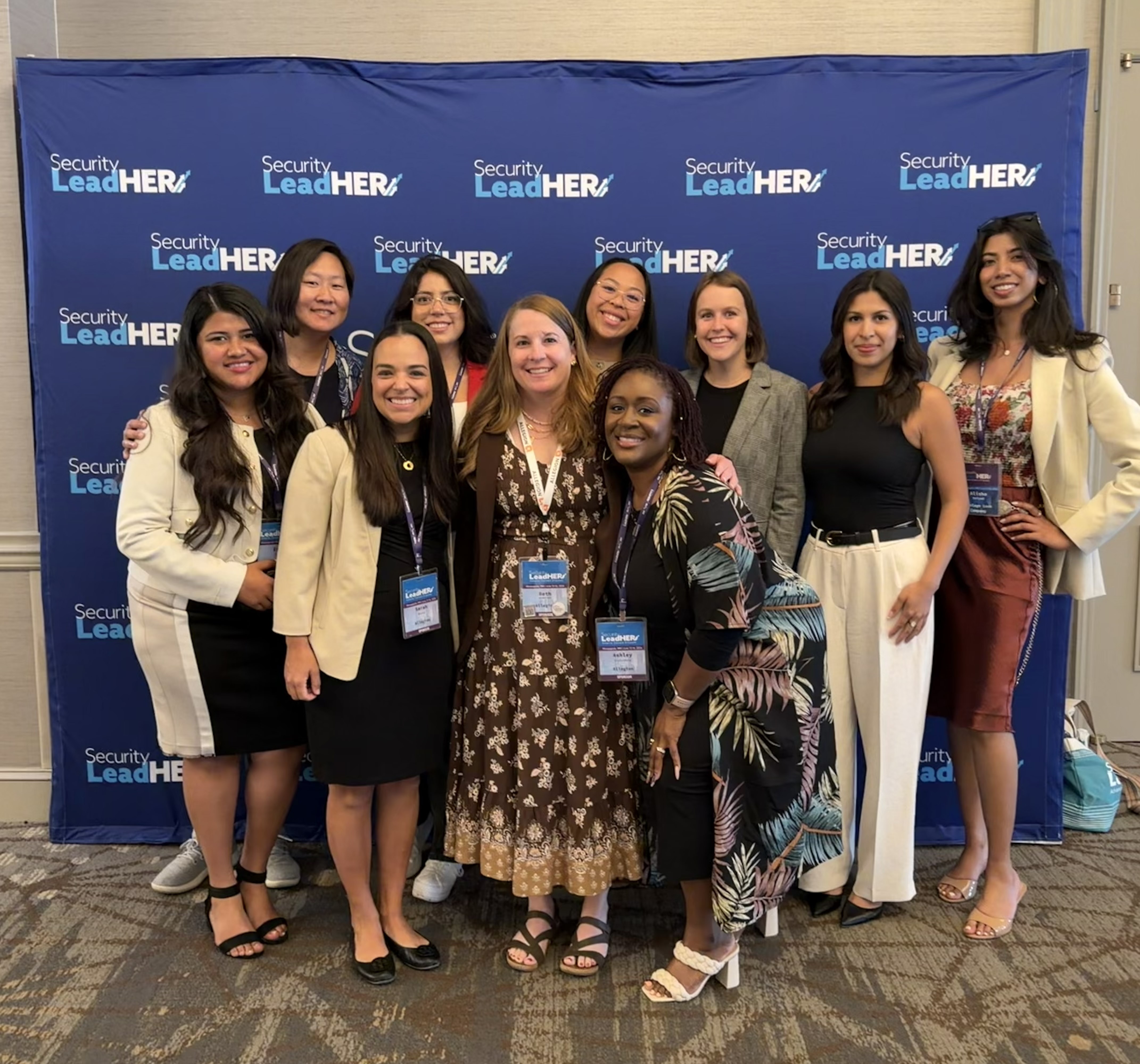 Several Allegion women connect at the Security LeadHER conference in Minneapolis, Minnesota.